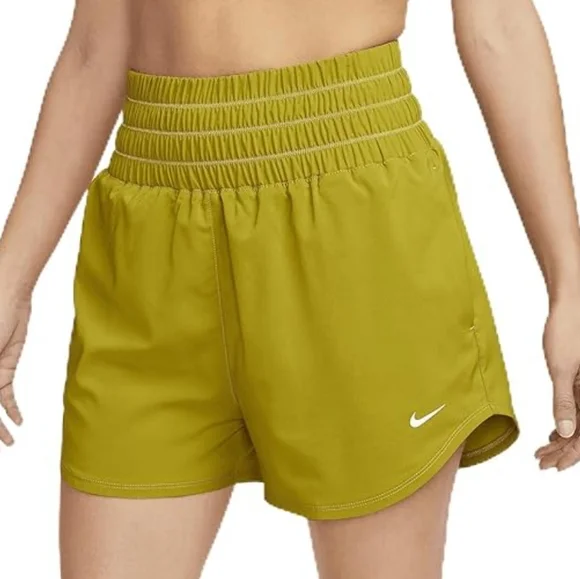 Nike One Dri-Fit Ultra High Waisted 3" Brief Lined Athletic Shorts Moss Green S - Picture 14 of 14